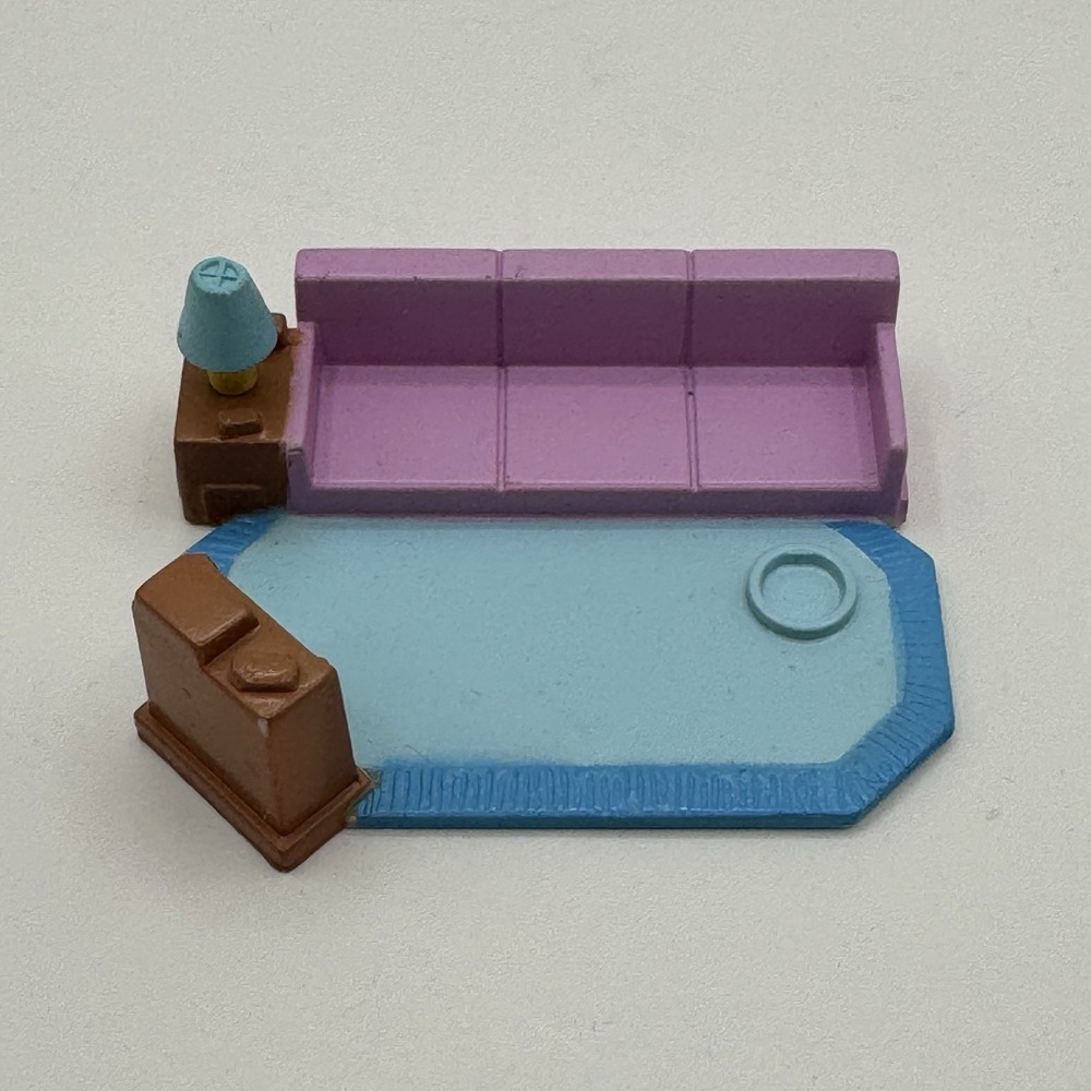 Galoob My Pretty Dollhouse Furniture - Living Room With Sofa and TV